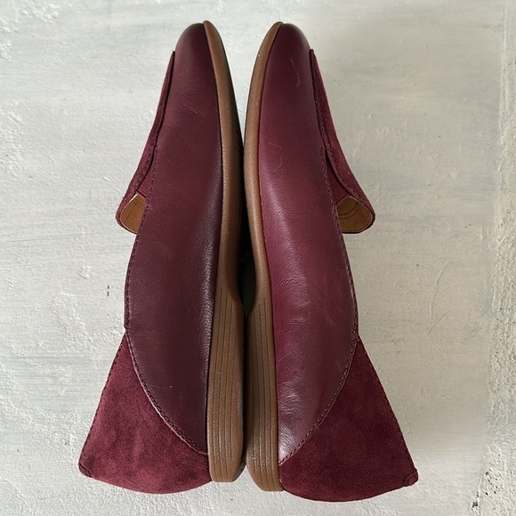 Dansko Lace Loafers Glazed Leather & Suede Slip-Ons Flats in Wine Size 38 7-7.5 - Picture 7 of 16